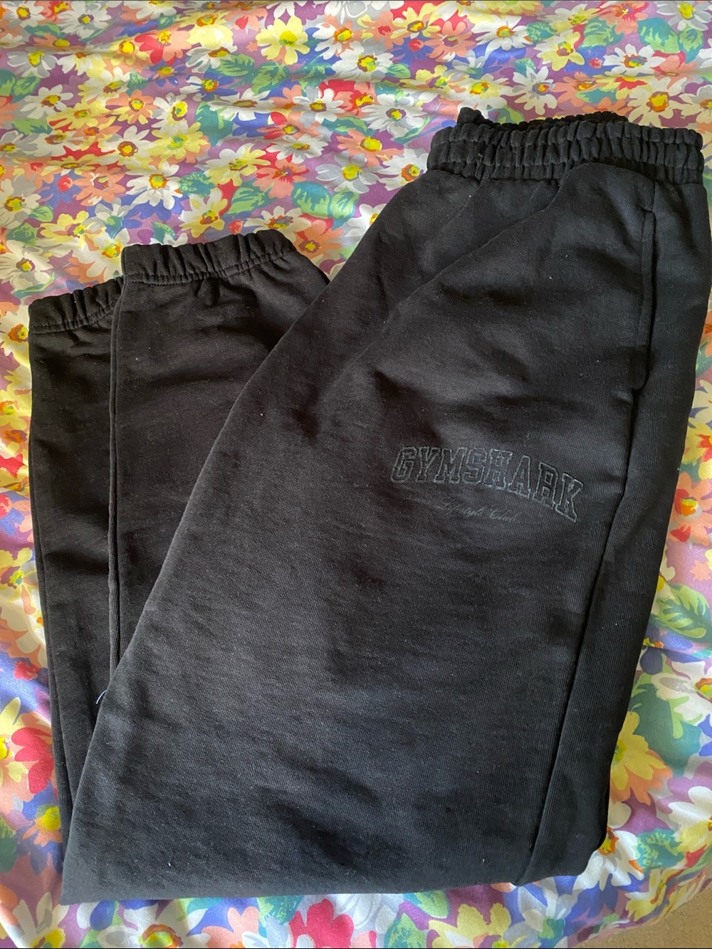 Gymshark Black Embroidered Logo Joggers